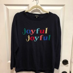 Navy Blue Graphic Talbots Sweater